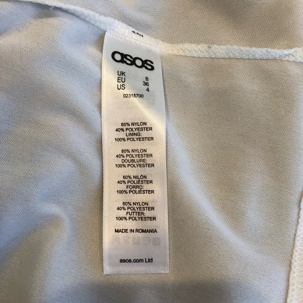 ASOS Maternity blue white floral crochet overlay dress size 4 - Picture 10 of 12